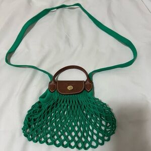 Long champ Le Pliage Filet Knit Shoulder Bag